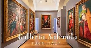Collection of paintings inside Galleria Sabauda (Savoy Gallery), Turin Italy