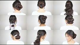 9 Hochsteckfrisuren in 5 Min | Einfache & schnelle Frisuren |Abiball & Hochzeiten Hairstyling |Cansu