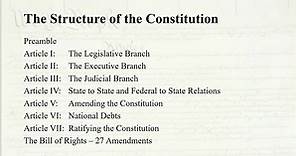 The Structure of the Constitution