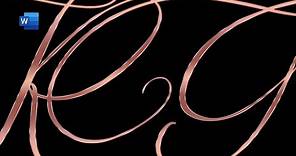 Rose Gold Text Effects in Word