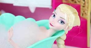 Rutina con Burbujas para las Princesas Rapunzel y Elsa
