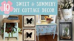 10 DIY Summer Cottage Home Decor Ideas and Thrift Flips