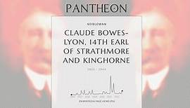 Claude Bowes-Lyon, 14th Earl of Strathmore and Kinghorne Biography - Father of Queen Elizabeth The Queen Mother (1855–1944)
