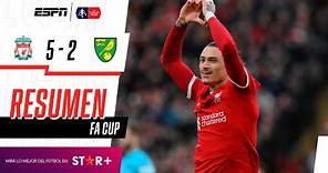 ¡LOS REDS FUERON IMPONENTES Y GOLEARON PARA AVANZAR EN LA FA CUP! | Liverpool 5-2 Norwich |RESUMEN