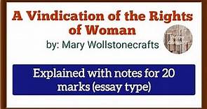 A Vindication of the Rights of Woman, By Mary Wollstonecrafts ( Literary Criticism and Theory) Meg 5