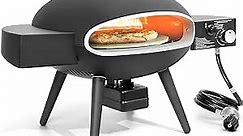 12" Outdoor Pizza Oven, Gas Pizza Ovens, Portable Propane Pizza Grilling Stove for Outside Kitchen with Auto-rotating Stone, Pizza Peel, Waterproof Cover, Auto Flameout