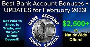 BEST Bank Account Bonuses for February 2023 $2,500+ in EASY NATIONWIDE BONUSES! DCU M1 Finance CHASE