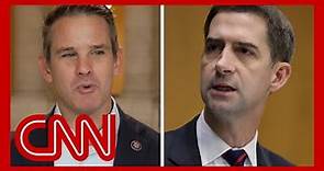 'I'm too cool to watch the hearings': Kinzinger mocks Cotton's Jan. 6 hearing remarks