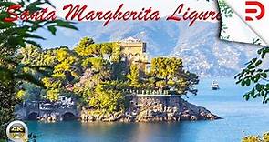 Santa Margherita Ligure - Italy | Walking Tour from Paraggi Bay to S. Margherita Beach | 4K - [UHD]