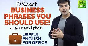 10 Smart Business Phrases You Must Use At Your Office/Workplace | Business English Lesson | Hridhaan