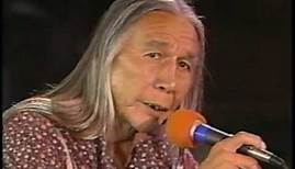 Floyd Red Crow Westerman performs at the Rainbow Warrior Festival, 1988