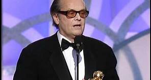 Jack Nicholson Wins Best Actor Motion Picture Drama - Golden Globes 2003