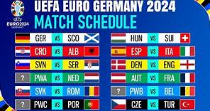 Group Stage: Match Schedule | UEFA Euro 2024.