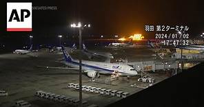 Video shows moment Japan plane crashes in Tokyo airport