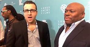 Phillip Glasser and Marvin Peart on the red carpet for Life On The Line