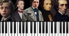 Chopin - The Very Best Piano Solo & AI Art | Evolution of Chopin’s Music from 7 to 39 Years Old