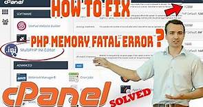 How to fix PHP. INI Fatal Memory Error [Step by Step] ☑️