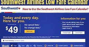 Southwest Airlines Low Fare Calendar
