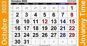Calendario - Octubre 2023