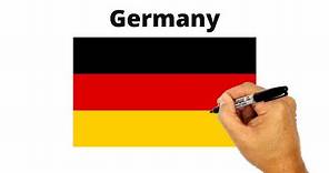 How to draw National Flag of Germany | GERMANY