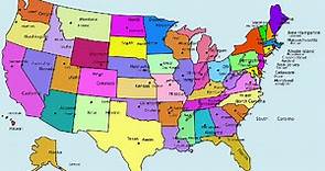 ⛳Mapa de USA con nombres: conoce sus 50 estados y capitales