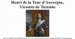 Henri de la Tour d'Auvergne, Vicomte de Turenne