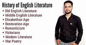 History of English Literature in Hindi