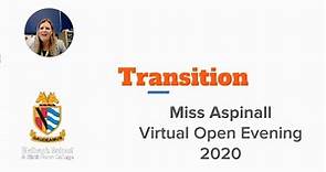 Malbank Virtual Open Evening 2020: Transition Process