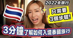 【🇹🇭泰國入境懶人包2022】3分鐘了解如何入境泰國！只需要做3個步驟🥳