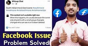 This Content isn't available right now Facebook Page 2023 | Problem Solve trick