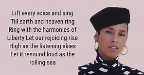 Alicia Keys - Lift Every Voice And Sing (Lyrics)