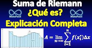 Suma de Riemann ¿Qué es? ¿De dónde sale? EXPLICACIÓN COMPLETA