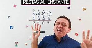 Como restar al instante (¿prestando?) | Truco |