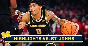 Michigan vs. St. John's | Highlights | Big Ten Men's Basketball | Nov. 13, 2023
