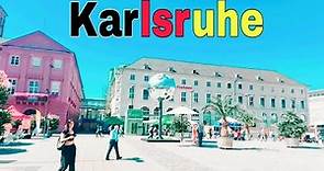 Karlsruhe City Germany 🇩🇪 Walking tour - 4k video