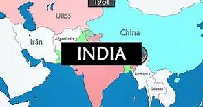 India - Resumen en mapas de la historia de la India desde 1900