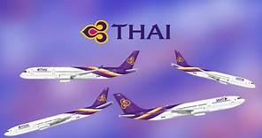 Thai International Airways fleet and live routes!