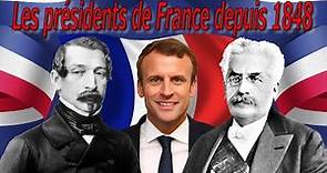 Les présidents de la République française de 1848 à nos jours. Histoire