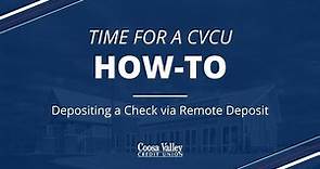 How-To: Remote Deposit | Coosa Valley Credit Union