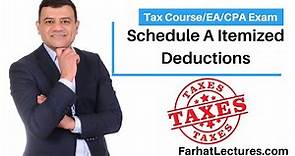 Schedule A Itemized Deductions: Taxes