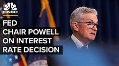Federal Reserve Chair Jerome Powell speaks after Fed holds interest rates steady — 9/20/23