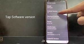 How to check OPPO model in lock screen