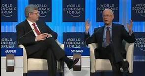 Stephen Harper Praises Klaus Schwab @ WEF - World Economic Forum | Harper Mentor Of Pierre Poilievre