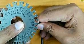 S.W.G ( Standard Wire Gauge ) How to check thickness of Wire