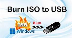 (Easy & Free) How to Burn ISO File to USB Flash Drive on Windows 10 | Create Bootable USB Drive