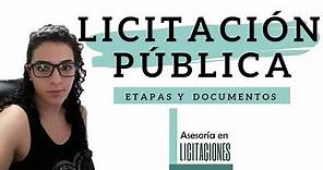 LICITACIÓN PUBLICA / Etapas y Documentos publicados