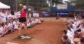 Jennie Finch Pitching to GGC's Ashleigh Simmons