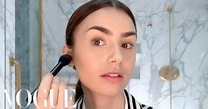 Lily Collins's Day-to-Night French Girl Look | Beauty Secrets | Vogue
