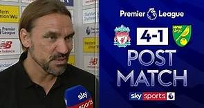 "I'm in love with this team!" | Daniel Farke | Post Match Interview | Liverpool 4-1 Norwich
