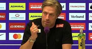 Austria Wien-Trainer Michael Wimmer - die Pressekonferenz nach der Niederlage gegen Legia Warschau